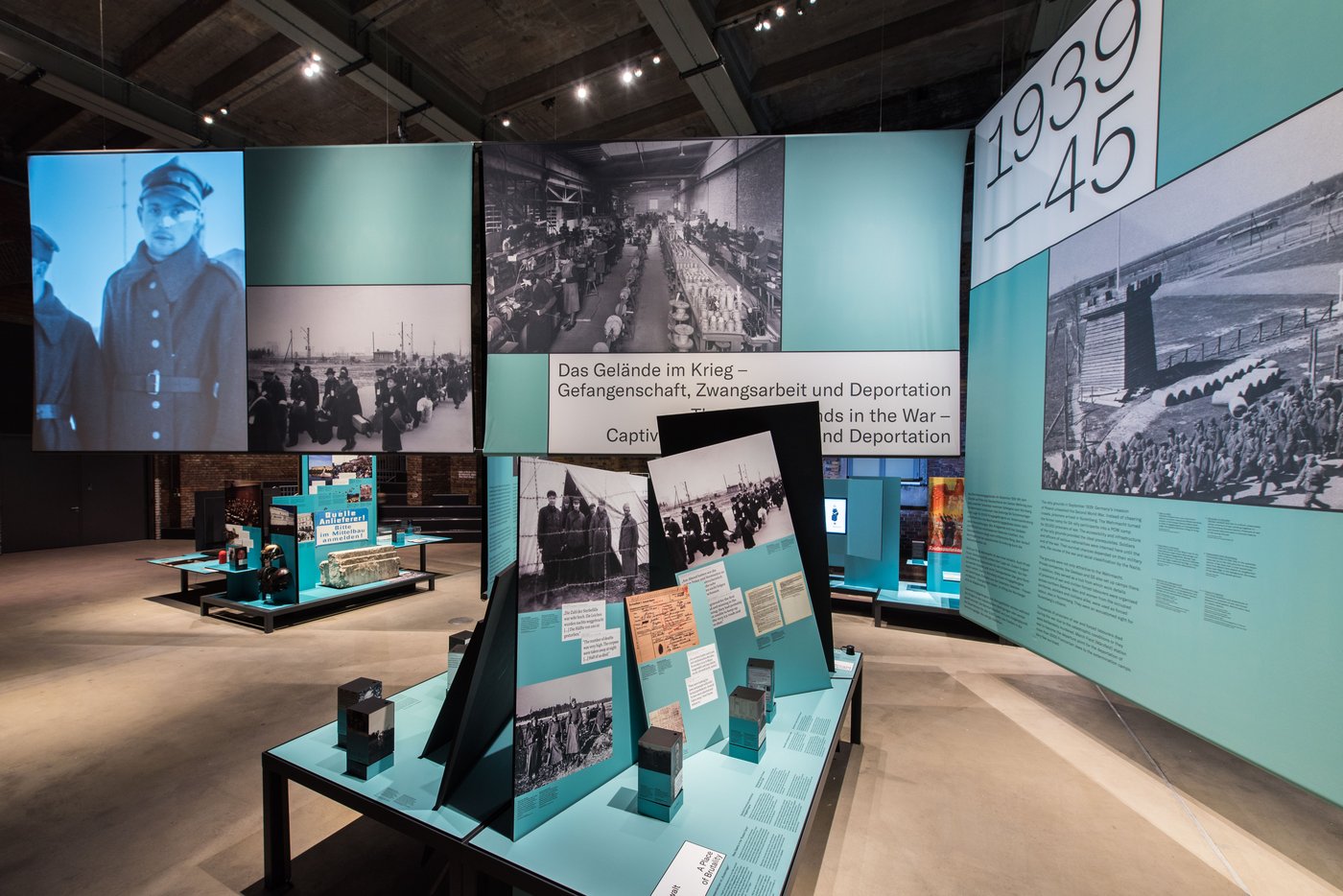 The specially designed temporary exhibition in the Documentation Centre shows the history of the Nazi Party Rally Grounds in compact form while the building is being renovated &copy; Documentation Centre Nazi Party Rally Grounds/Sperber