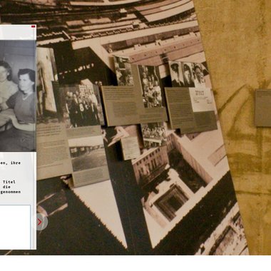 &ldquo;Conviviality at the meal-table&rdquo;: photo of Polish forced labourers in the digital workshop What you see is how it was?!?, screenshot of the web app &copy; NS-Dokumentationszentrum der Stadt K&ouml;ln