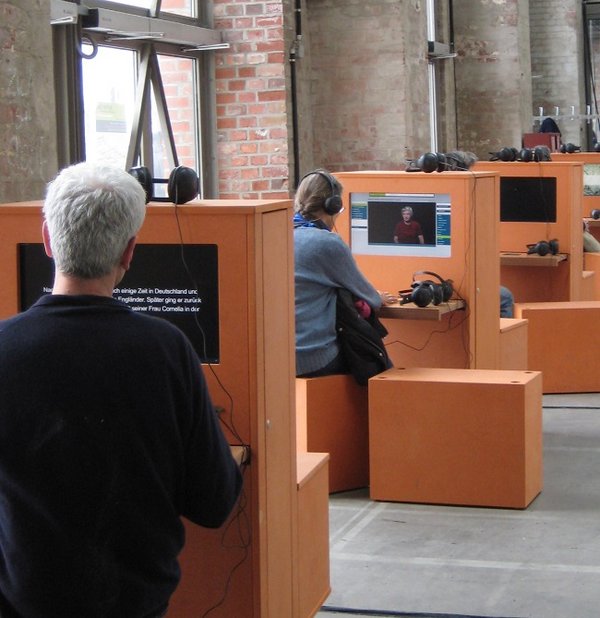 Media stations in the exhibition